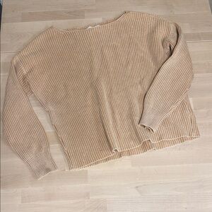 Goodthreads Women's Beige‎ Ribbed Sweater